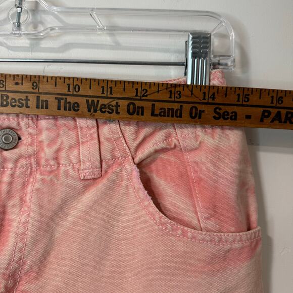 Free People We the Free Supersonic High Waist Slim Crop Barrel Jeans Pink 4 NEW - Picture 9 of 10